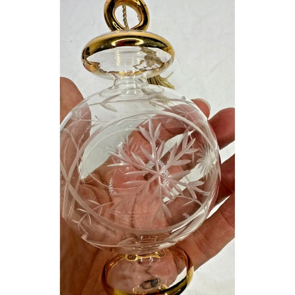 Marquis Waterford Christmas Winter Celebrations 2003 Etched Crystal Hanging